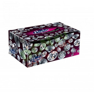 Servetele cutie pop-up Papia, 2 straturi, 21 x 16 cm, 120 buc, Alb