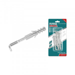 Set dibluri cu suruburi tip L Total, 6 bucati, NM/ WJSPK5032, Argintiu