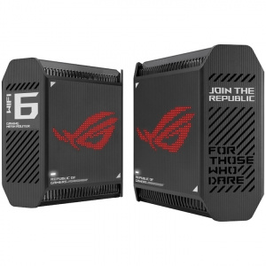 Sistem Mesh Gaming Asus, AX10000, Tri-Band, acoperire 540m², Tri-Core 1.7GHz CPU, AiProtection Pro, NM/ GT6(B-2-PK), Negru - Img 1