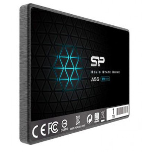Solid State Drive SSD Silicon Power A55, 1 TB, 2.5 inch, SATA III, NM/ SP001TBSS3A55S25, Negru - Img 1