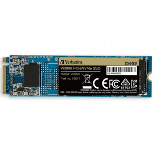 Solid State Drive (SSD) Verbatim Vi3000, 256GB, PCIe Gen.3 NVMe, M.2, Multicolor