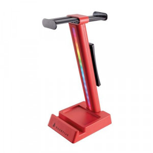 Stand pentru casti gaming SureFire Vinson N1 dual balance, iluminare RGB, NM/ 48846, Rosu - Img 1