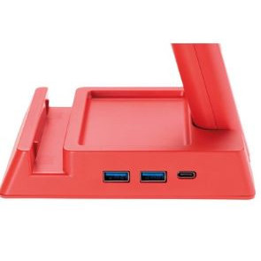 Stand pentru casti gaming SureFire Vinson N2, iluminare RGB, 2 porturi USB, NM/ 48848, Rosu - Img 5