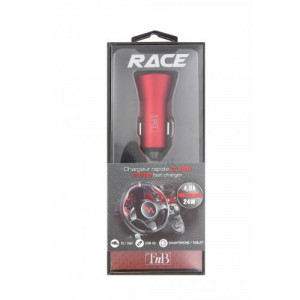 TNB 4.8A Cigar lighter charger - 1 USB port - Red