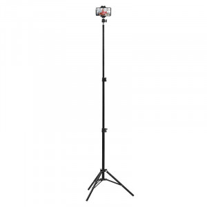Trepied telescopic cu suport pentru smartphone TnB INFLUENCE, 50-160 cm, NM/ INTRIPHOLD2, Negru