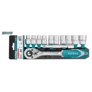 Trusa de chei tubulare 1/2 cu antrenor 12 piese (INDUSTRIAL)