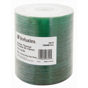 Verbatim CD-R 700MB Thermal Printable - No ID 100 Pack Wrap - Img 3