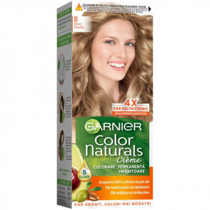 Vopsea de par permanenta cu amoniac Garnier Color Naturals 8 Blond Deschis, 110 ml