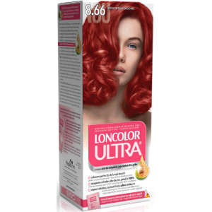 Vopsea de par permanenta Loncolor Ultra 8.66 Rosu Intens Deschis, 100 ml