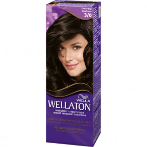Vopsea de par permanenta Wellaton 3/0 Saten inchis, 110ml