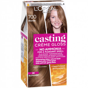 Vopsea de par semi-permanenta fara amoniac L'Oreal Paris Casting Crème Gloss 700 Blonde, 180ml