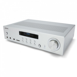 Amplificator stereo Aiwa, 2 x 60 W, Bluetooth, USB, NM/ AMU-120BT/SL, Argintiu - Img 4