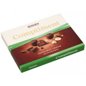 Bomboane de ciocolata cu crema de alune si lapte Roshen Compliment 122g, NM21883