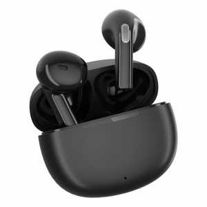 Casti wireless QCY T20, Bluetooth 5.3, microfon incorporat, limitare zgomot, Negru