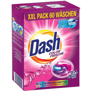 Detergent automat capsule Dash 3 in 1 Color Frische , 60 spalari, Visiniu - Img 3