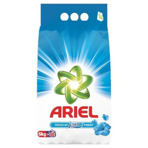 Detergent automat pudra Ariel Touch of Lenor Fresh, 60 spalari, 6 kg, Alb/Blue - Img 1
