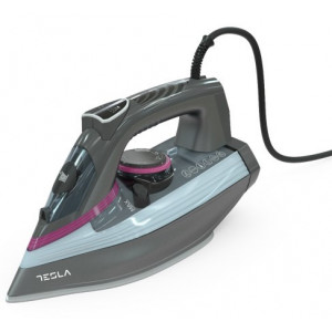 Fier de calcat Tesla NM/IR400GP, 3100W, talpa ceramica, rezervor 380 ml, 25g/min, cablu 1.9 m, Gri