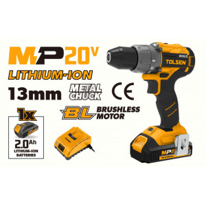 Masina de gaurit fara fir cu baterie Li-ion Brushless, 13 mm