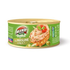 Pate vegetal cu masline Mandy 120g, NM26264