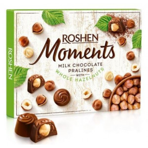 Praline cu crema de ciocolata si alune Roshen Hazelnuts 116g, NM23996