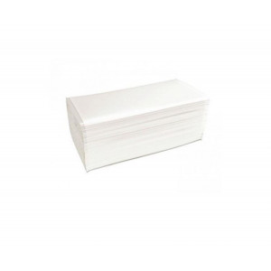 Prosop industrial de hartie Gloria tip Z, 1 strat, 6 x 200 foi, 21 x 23 cm, Alb - Img 1