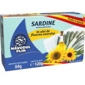Sardine in ulei Navodul Plin 120g, NM26764