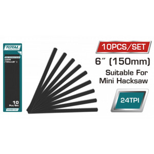 Set lame mini-fierastrau 150mm/6", 24 TPI, NM/ TMHSB1501, Negru