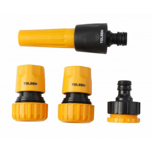 Set pentru furtun gradina Tolsen, stut, mufa conector, conector rapid, NM/ TL-57171, Galben