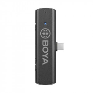 Sistem de microfoane Boya NMBY-WM4 PRO-K4, digitale fără fir cu două canale pentru dispozitive iOS, 2x transmițător TX4, 1x receptor BY-WM4 RXD și microfon lavalier, 2.4Ghz, Gri - Img 2