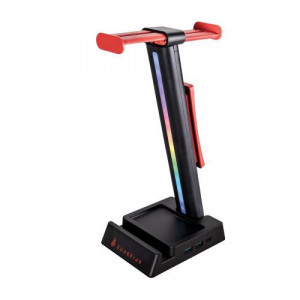 Stand pentru casti gaming SureFire Vinson N2, iluminare RGB, 2 porturi USB, NM/ 48847, Negru - Img 1