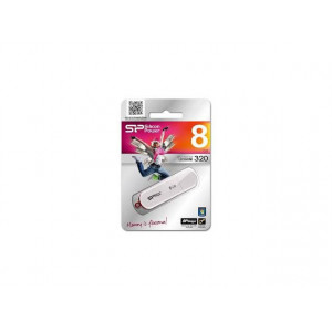 Stick Memorie Silicon Power LuxMini 320, 8GB, USB 2.0, White
