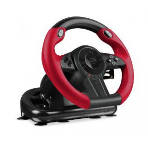 Volan SpeedLink Trailblazer pentru PS3, PS4, PC, Xbox One, schimbator de viteze, 13 butoane, 7 ventuze, vibratii, NM/ SL-450500-BK, Negru-Rosu - Img 2