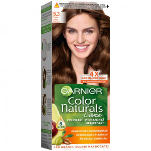 Vopsea de par permanenta cu amoniac Garnier Color Naturals 5.3 Saten Auriu Deschis, 110 ml