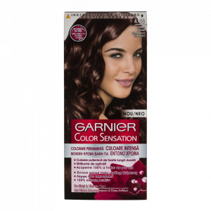 Vopsea de par permanenta cu amoniac Garnier Color Sensation 4.15 Saten Glacial, 110 ml