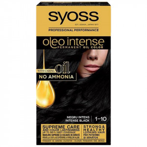 Vopsea de par permanenta fara amoniac Syoss Color Oleo Intense 1-10 Negru Intens, 115 ml