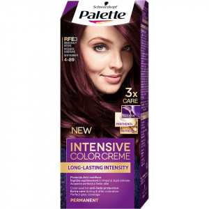 Vopsea de par permanenta Palette Intensive Color Cream RFE3 (4-89) Brun Violet, 110 ml