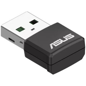 Adaptor USB 2.0 Nano ASUS, dual band 2.4GHz si 5GHz, WPA3, MU-MIMO, NM/ USB-AX55 NANO, Negru - Img 1