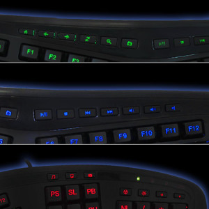 Adesso Tru-Form 150  3-Color Illuminated Ergonomic keyboard USB - Img 8