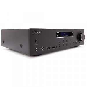 Amplificator stereo Aiwa, 2 x 60 W, Bluetooth, USB, AMU-120BTBK, Negru