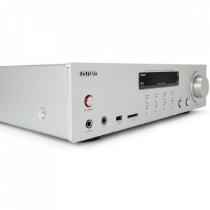 Amplificator stereo Aiwa, 2 x 60 W, Bluetooth, USB, NM/ AMU-120BT/SL, Argintiu - Img 5