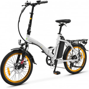 Bicicleta asistata electric Argento Piuma-S, Shimano Tourney 7 viteze, motor 250W, pliabila, NM/ AR-BI-220005, Alb - Img 5