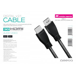 Cablu HDMI Omega NMOCHB8K30, 2.1, 8K, 3 m, Negru - Img 3