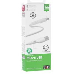 Cablu micro-USB TnB, conectori ranforsati, 100 cm, NM/ CBMUSB1WH, Alb - Img 3