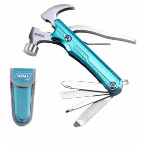 Ciocan multifunctional cu 12 functii Total, maner din aluminiu, NM/ THMFH0126, Albastru