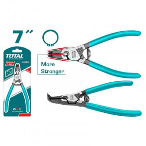 Cleste pentru pentru sigurante externe Total, cap indoit, 180 mm, NM/ THTJ21802, Turcoaz