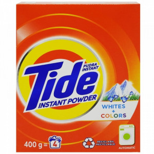 Detergent automat pudra Tide Alpine Fresh Whites & Color, 4 spalari, 400 g, Portocaliu - Img 1