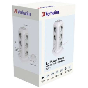 Extensie multi-plug EU Verbatim EUPT-012 x USB-C, 2 x USB-A, NM/ 49547, Alb - Img 4