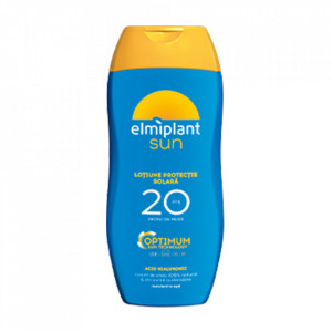 Lotiune cu protectie solara Elmiplant Sun SPF 20, Acid hialuronic, protectie medie, 200 ml