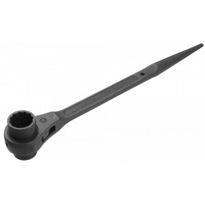 Maner cu clichet cheie tubulara dubla 17x19 mm, Cr-V