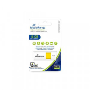 MediaRange USB flash drive, color edition, yellow, 16GB